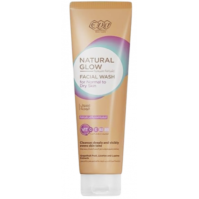 EVA SKIN CARE NATURAL GLOW FACIAL WASH WITH MULTIVITAMINS FOR NORMAL TO DRY SKIN 100 ML